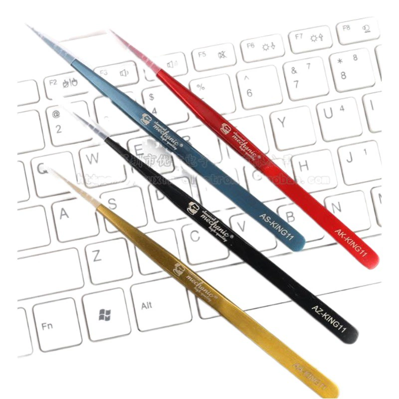 Парень по обслуживанию новые электронные инструменты промышленного класса заостренный зажим для рта красочный сильная прочность Пинцет AAKING11