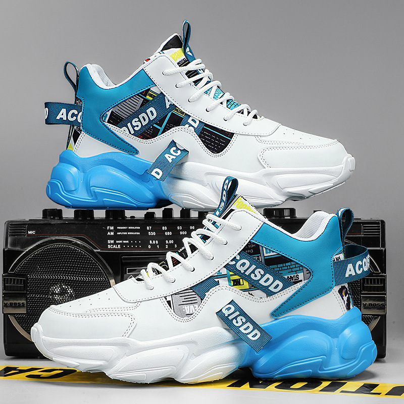 Foreign Trade Wholesale Autum Men's Shoes Middle School Students Basketball Sports Running Sneakers Youth Casual Thick-soled Daddy Shoes Foreign Trade Wholesale Autum Men's Shoes Middle School Students Basketball Sports Running Sneakers Youth Casual Thick-soled Daddy Shoes