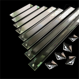 Crystal lamps and lanterns accessories triangle pendant diy bead curtain crystal curtain glass strip rectangular piece wedding