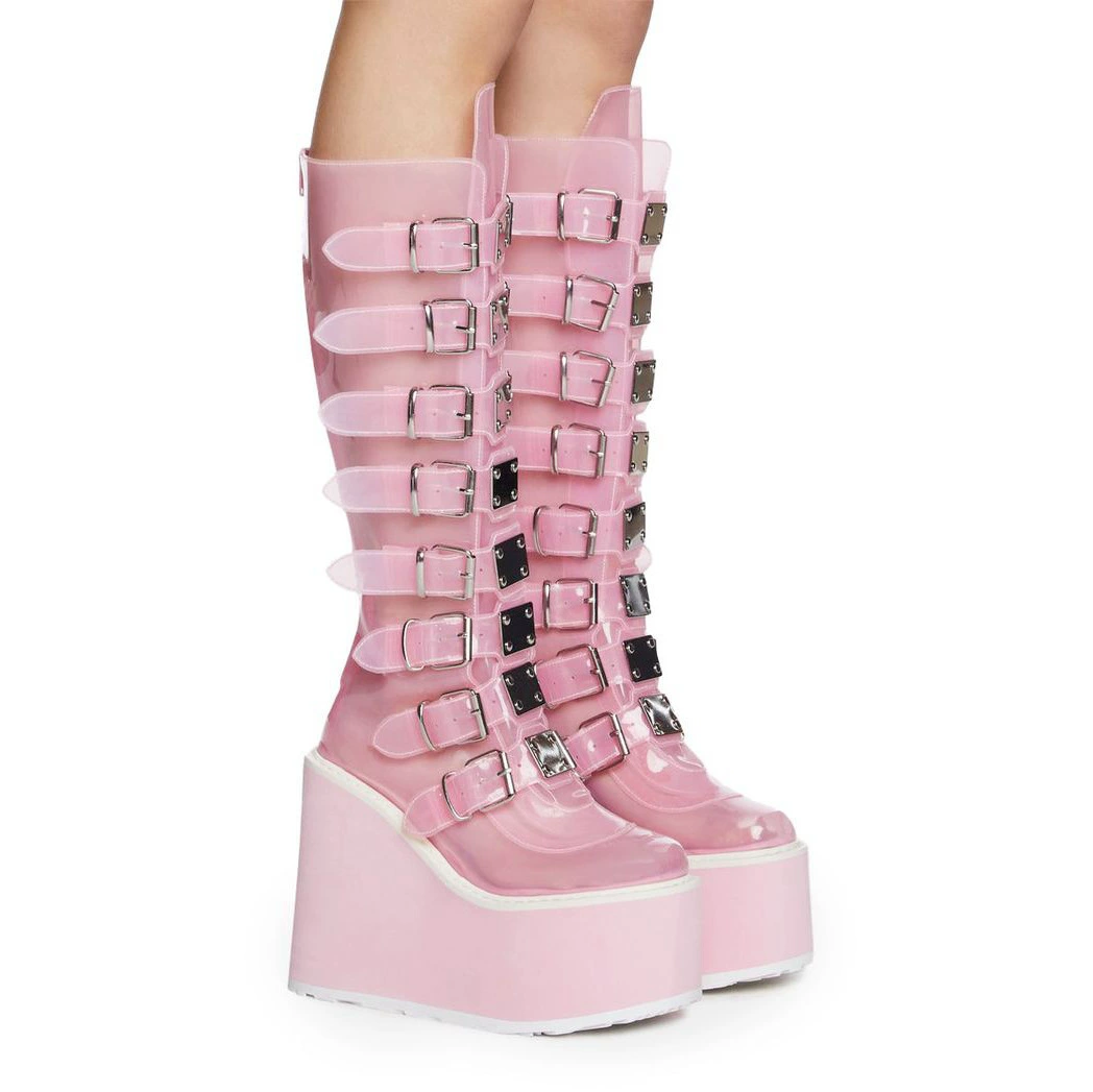 Трансграничная независимая станция Туфоны из кексов Лолита панк Темный Lolita Cosplay Shoes Розовый P