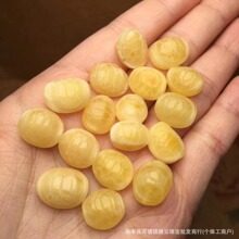 天然俄料蜜蜡琥珀白花富甲配饰配件形状蜡质饱满雕工精细厂家批发