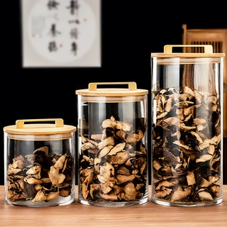 定制玻璃密封罐家用大容量透明陈皮罐厨房杂粮储物罐防潮收纳罐子