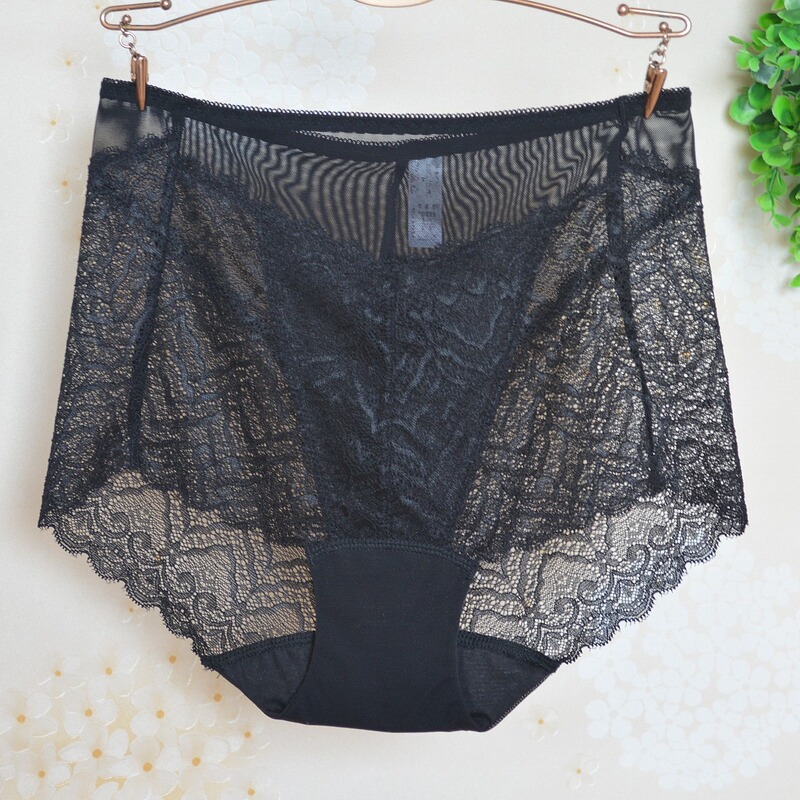 S324 Long-Term Model High-Waisted Large Version Lace Mesh Women's Large Size Women's Underwear Multi-Color Multi-Size