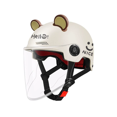 Motorcycle Safety Supplies Protection Cycling Helmet for All Seasons - new-national-standard-apricot-color-long-transparent-free-cute-ears-one-size-fits-all