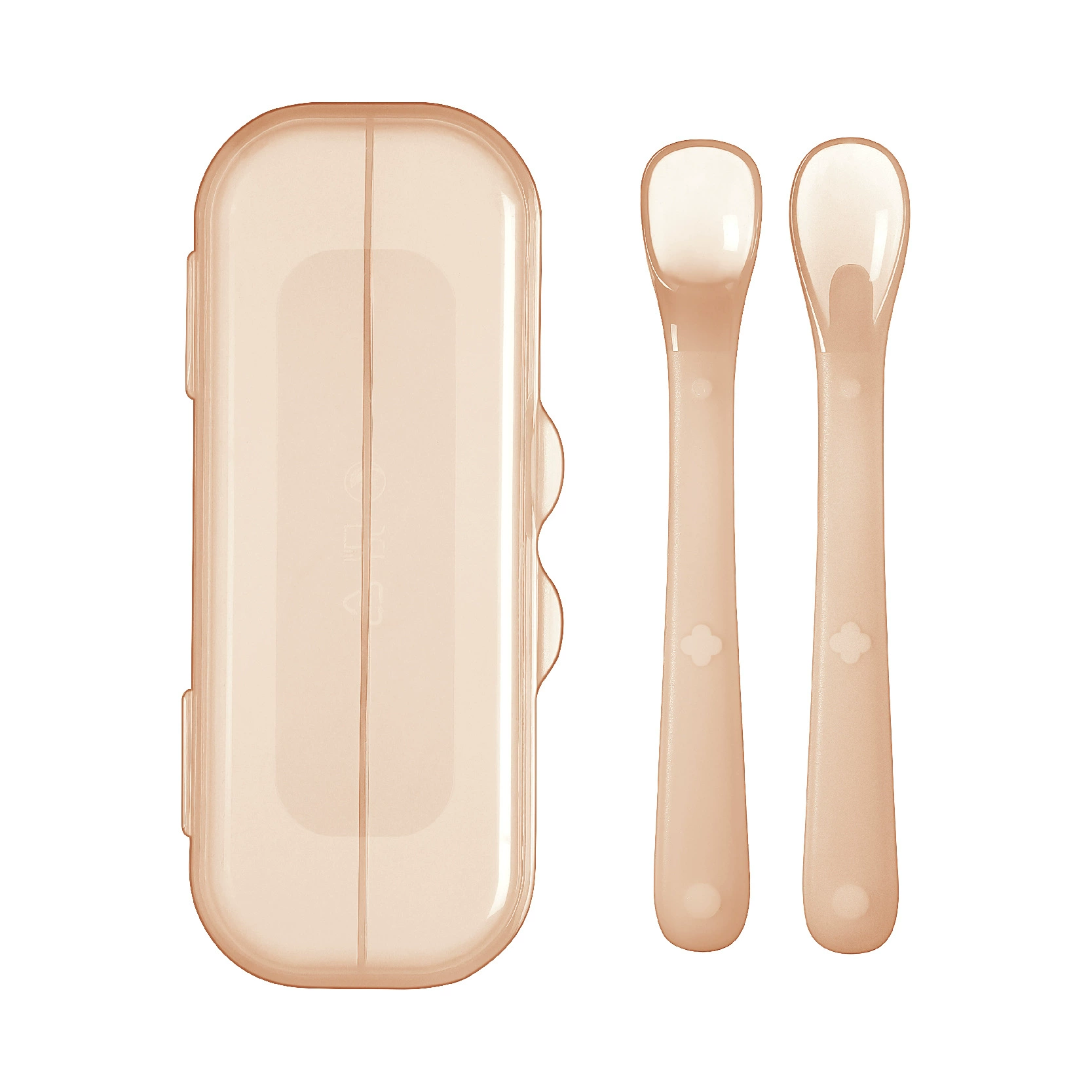 Детская силиконовая пищевая дополнительная ложка Ложка для кормления новорожденных Мягкая ложка с коробкой Двойной костюм с ложкой Нано цветная ложка для риса Ложка для супа