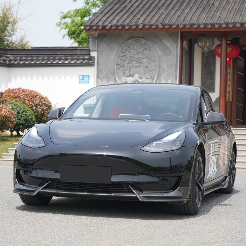 Front Lip Side Skirt Rear Lip Spoiler Body Kit for Tesla Model 3