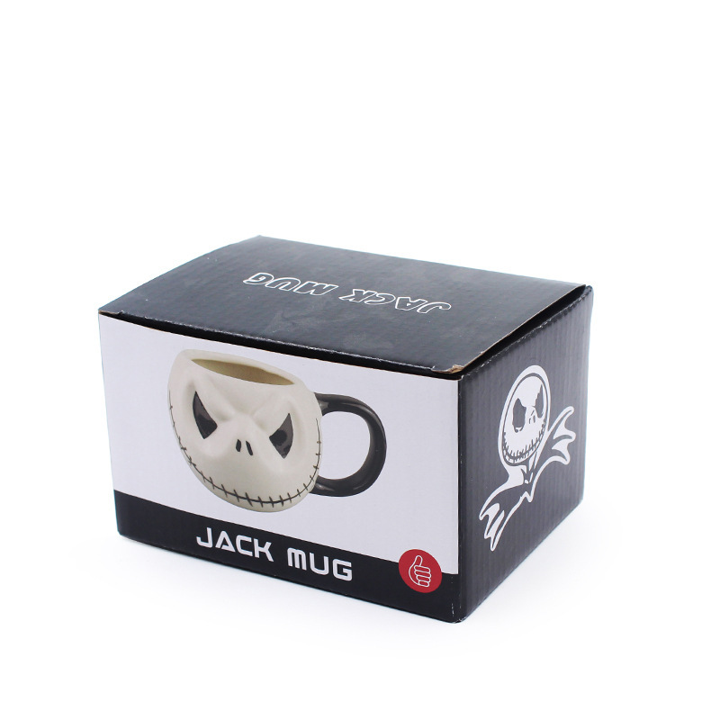 Noche de Navidad Horror Skull Jack Taza de Halloween Skull Taza de Cerámica Taza de Café Creativa