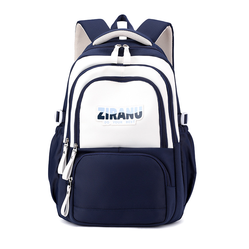 Mochila de pescado natural para estudiantes universitarios, mochila de grado 3 - 6 para estudiantes de secundaria primaria simplista y de alto valor facial