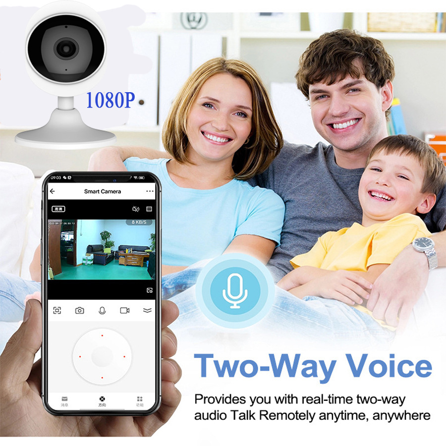 No Drilling 2MP High Resolution Home Surveillance Camera 360 Degree No Dead Angle Monitor Easy Installation