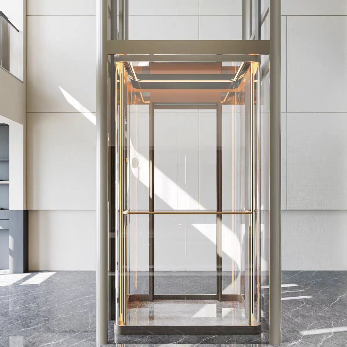 家用电梯室内升降机 家用小型无底坑液压曳引家庭升降梯别墅电梯