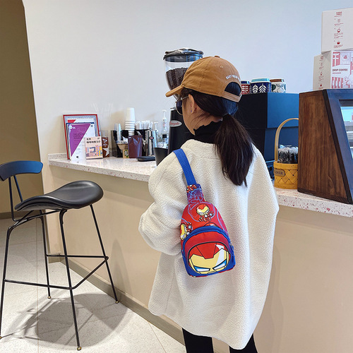 Cartoon Cute Children's Chest Bag 2024 Fashion New Nylon Small Crossbody Bag for Outings Lightweight Snack Money Bag