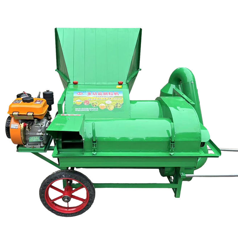 90新款多功能双滚筒农用脱粒机水稻油菜籽黄豆大豆高粱小麦
