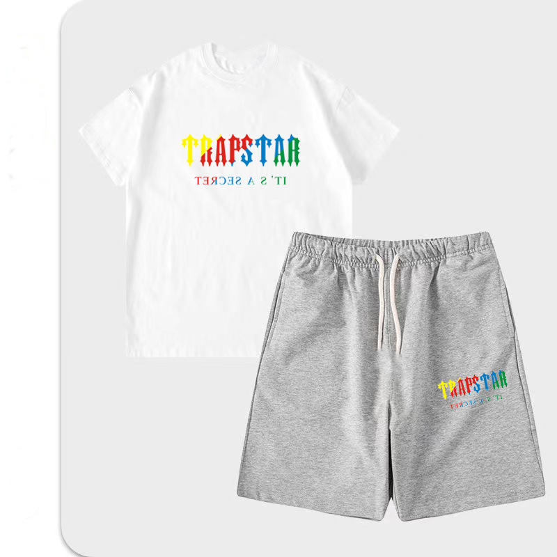 Conjunto de Verano 2025, Camiseta de Manga Corta y Pantalones Cortos, Estilo Casual, Versátil, Deportivo, Cuello Redondo, Delgada, Unisex, Dos Piezas