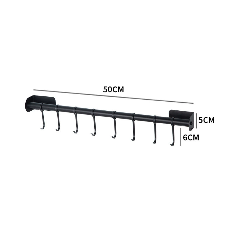 Kitchen hook rod rack free punching soup spoon pot, shovel hanging shelf wall -mounted kitchen 具