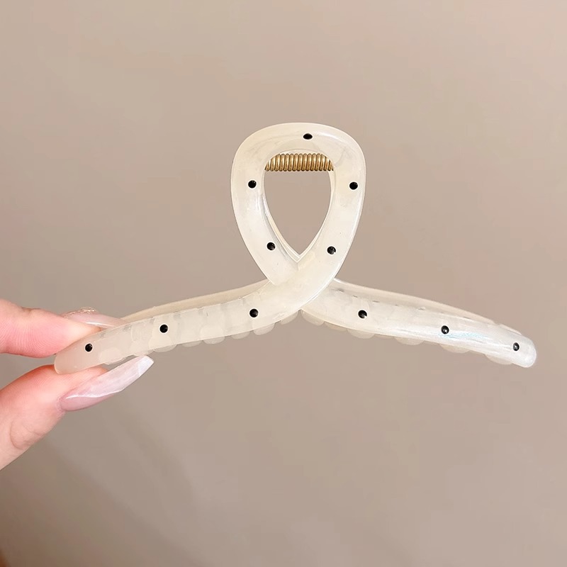 Acrílico grande, pinza de amor, pinza para el cabello, parte posterior de la cabeza femenina, pinza de tiburón, horquilla, pinza para el cabello, tocado, primavera y verano