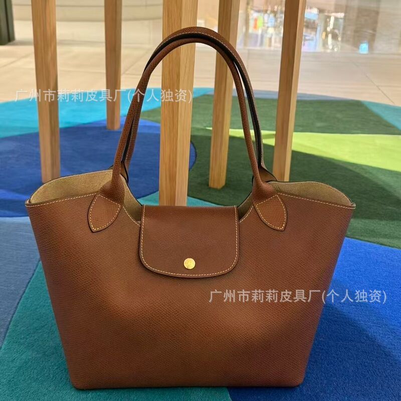 2025 New Model Longxiang Épure Series Large Leather Tote Bag, Fashionable and Versatile Handbag, Shoulder Bag, Crossbody Bag for Women 2025 New Model Longxiang Épure Series Large Leather Tote Bag, Fashionable and Versatile Handbag, Shoulder Bag, Crossbody Bag for Women