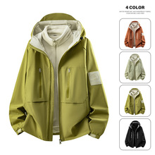 户外冲锋衣男女三合一外套秋冬防风防水情侣装加绒加厚夹克两件套