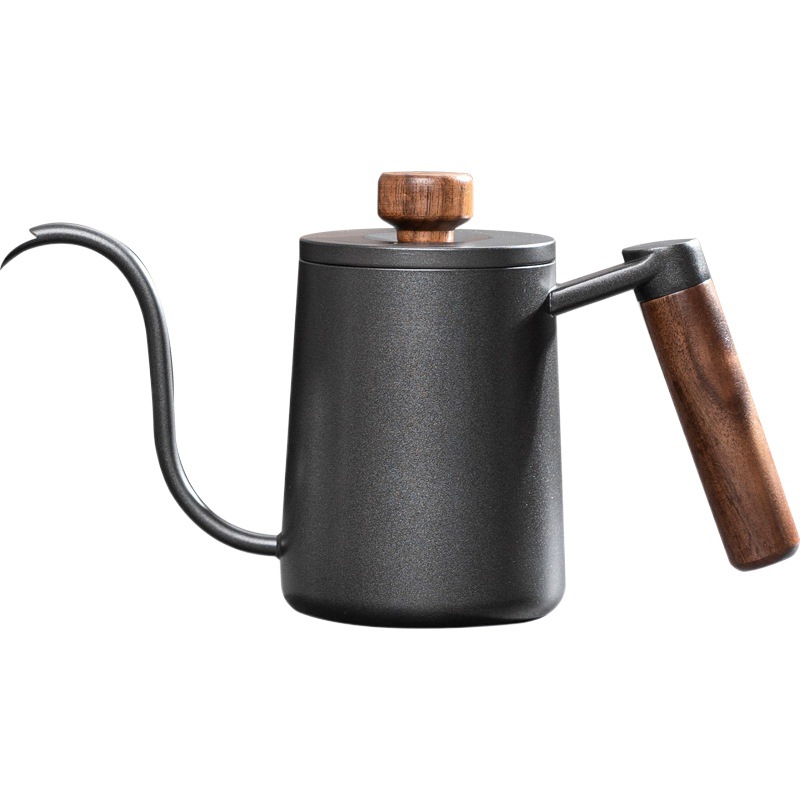 Cafetera de mano 304 control de flujo de acero inoxidable olla boca larga olla boca fina olla traje con termómetro anti-scald mango 550ml