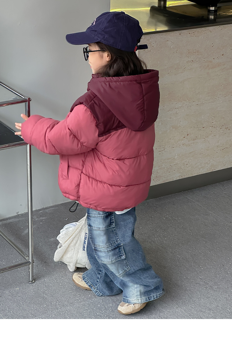 Children's Hooded Down Cotton Jacket For Boys And Girls Winter_voghion.com