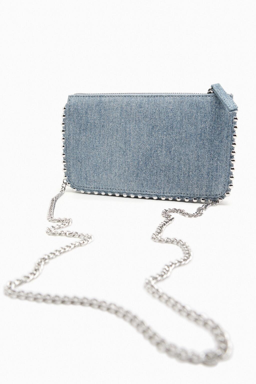 Women's Small Denim Solid Color Vintage Style Classic Style Square Zipper Crossbody Bag display picture 2