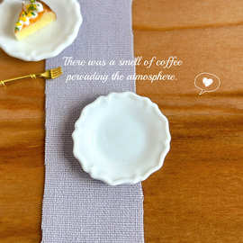 泓豪工厂直供微缩29mm餐碟玩具模型 娃娃屋配件迷你陶瓷碟子C3012