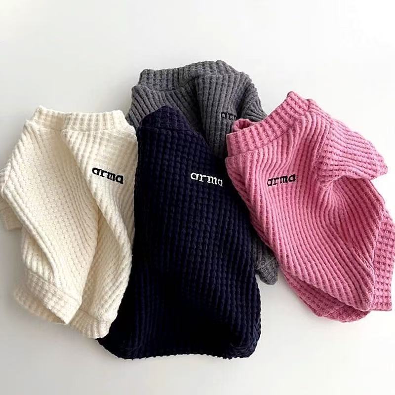 Bixin Pet Autumn Waffle Bottoming Shirt Teddy Bitter Bear Bome VIP Schnery Cat Puppy Clothes