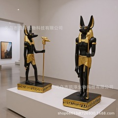 古代エジプトのファラオミイラ工芸品の装飾品アヌビス神立ち装飾玄関リビングルームオフィス装飾品