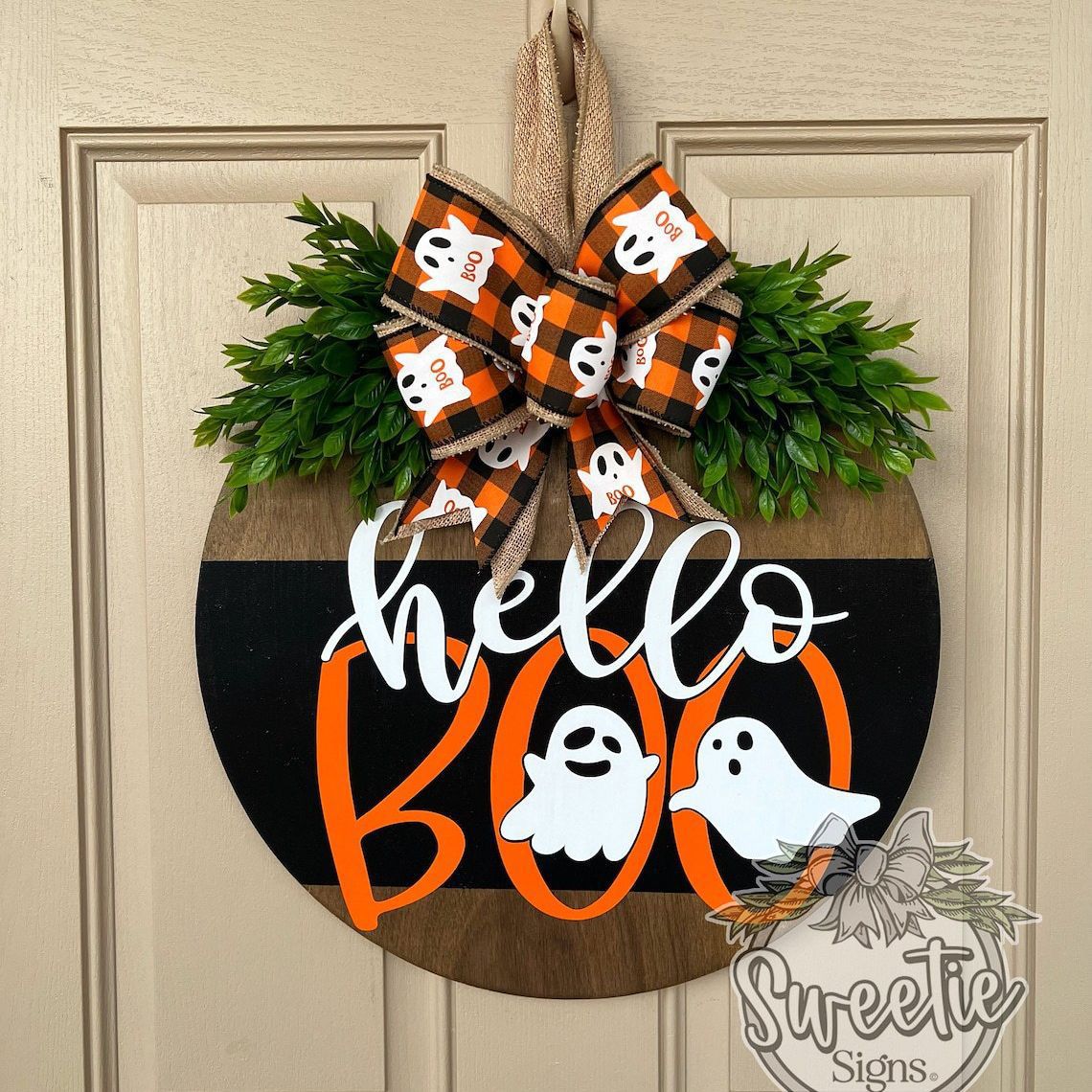 Nuevos productos transfronterizos de Halloween Navidad placa de decoración de madera artesanía colgante colgante de patio