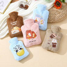 毛绒布套注水热水袋可拆洗印花PVC防爆暧水袋女生冬天取暧暧手袋