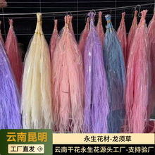 永生花龙须草婚庆婚礼软装家居背景墙花材长毛草花材干花花束直发