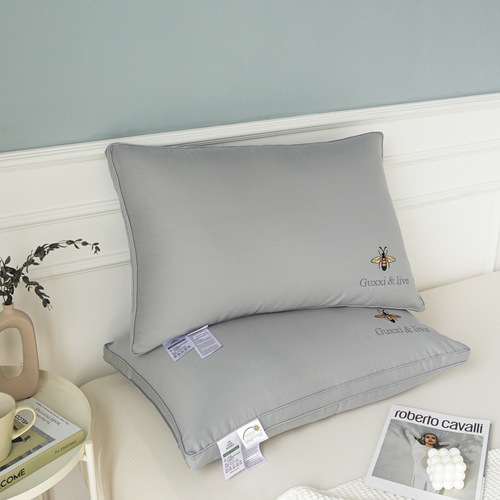 Cotton soy fiber pillow core washable five-star hotel pillow adult neck protector home feather velvet pillow on behalf of