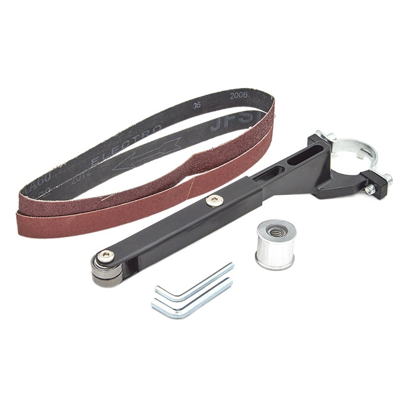 100 Tipo de amoladora de ángulo modificado lijadora de cinturón de pulido DIY Carpintería lijadora de cinturón de ángulo lijadora de cinturón cambiante mini