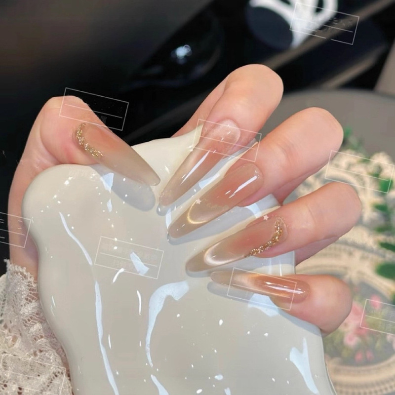 【Sunset Love Letter】Purely Handmade Zircon Nail Art for Spring and Summer, High-End Whitening Cat-Eye Pure Handmade Nail Stickers, 10 Pieces 【Sunset Love Letter】Purely Handmade Zircon Nail Art for Spring and Summer, High-End Whitening Cat-Eye Pure Handmade Nail Stickers, 10 Pieces