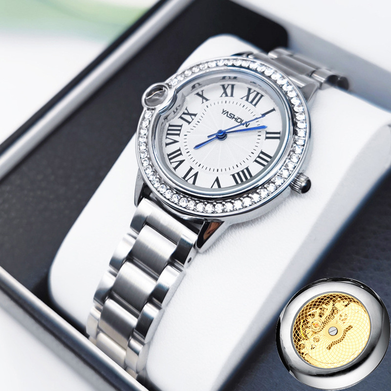 Hot Balloon Women's Watch Steel Band Diamond Watch Quartz Automatic Mechanical Women's Watch Live Cross-border Daifa Hot Balloon Women's Watch Steel Band Diamond Watch Quartz Automatic Mechanical Women's Watch Live Cross-border Daifa