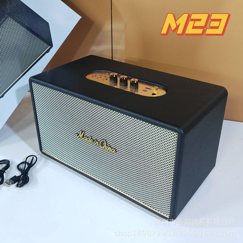 起爆金m 23無線bluetoothスピーカー馬家acton 3大電力携帯家庭用馬m 18レトロ木製音響|undefined