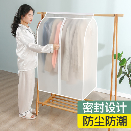 Clothing Dust Cover Bulk Transparent PEVA Three-Dimensional Hanging Garment Bag Wardrobe Coat Hanging Bag Dustproof Garment Cover Hanging Bag