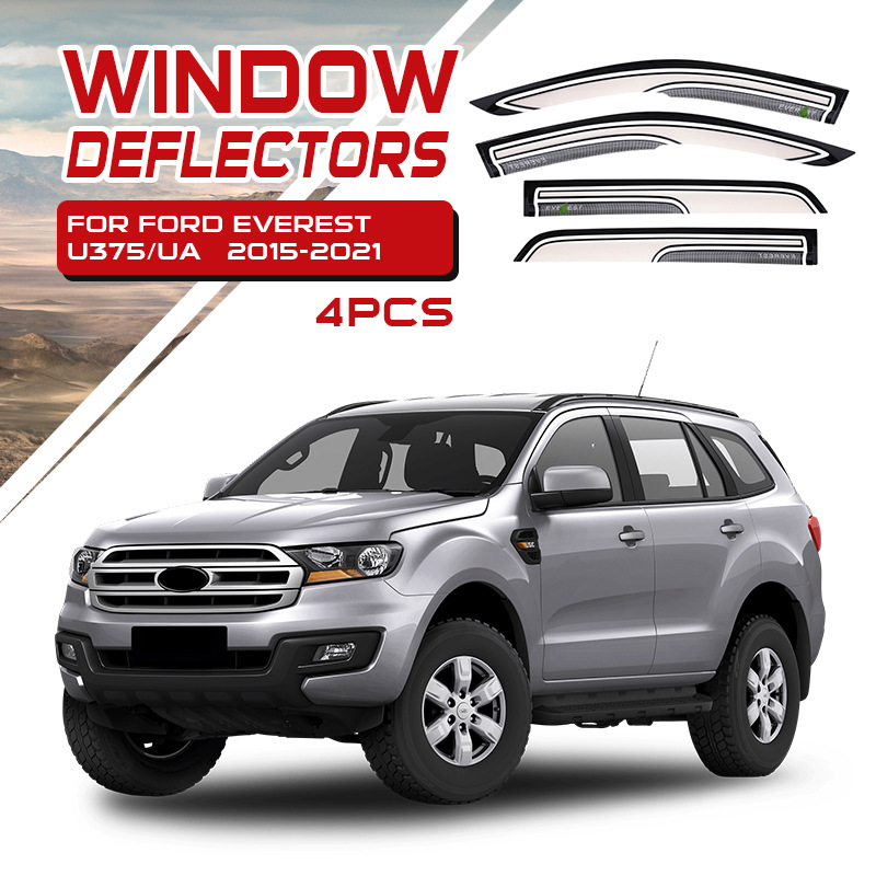 TXR es adecuado para Ford, ventana de protección de lluvia, cejas de lluvia, Ford Everest Window Deflectors image 18