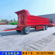 后卸式全挂车滚珠转盘翻斗车 小型后翻自卸拖车 源头供应厂家