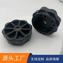 86mm梅花旋钮 手拧滚花螺母 通孔胶头螺母m10 包胶手扭螺母