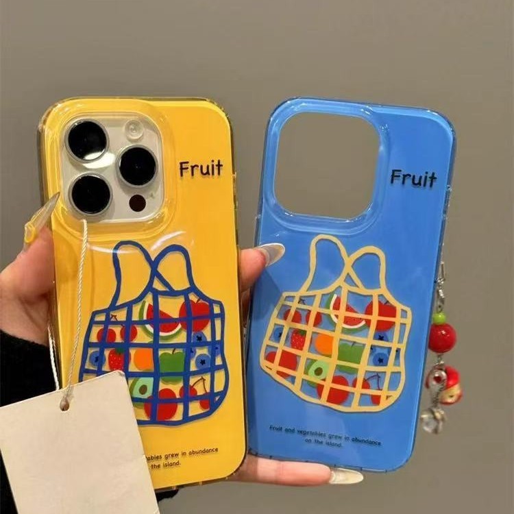 Nueva bolsa de frutas ins para iPhone 16ProMax funda para teléfono móvil 15 Apple 14/13 Pareja 16 Colgantes