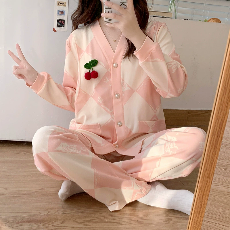 2025 новая одежда для родов из чистого хлопка, послеродовые прогулки, кардиган для беременных и кормящих мам, весенние и осенние пижамы, летний хлопковый костюм