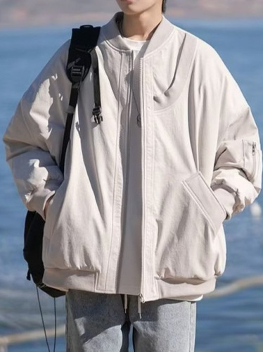 Men's Spring and Autumn New Pilot American Streetwear Workwear Retro Trend Brand Baseball Jacket Men's Outerwear Men's Clothing