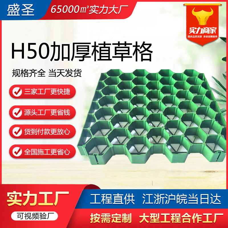 草坪格厂家优惠平口灰色绿色植草砖 4-7cm护坡园林绿化植草格