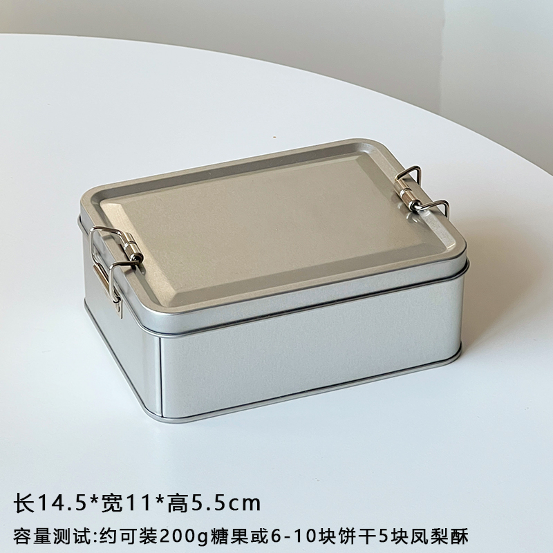 Red famosa nueva caja de Año Nuevo 2025 caja de galletas de hierro hebilla caja de hierro caramelo de estaño sobre