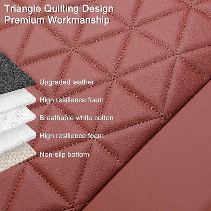 Universal four-season car seat cushion, summer perforated car seat cushion, leather three-piece car seat cushion set