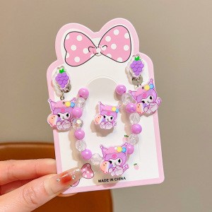 Linda niña nueva pulsera de princesa de dibujos animados niños Anna Aisha colgante pulsera cadena de joyería para niñas de nicho