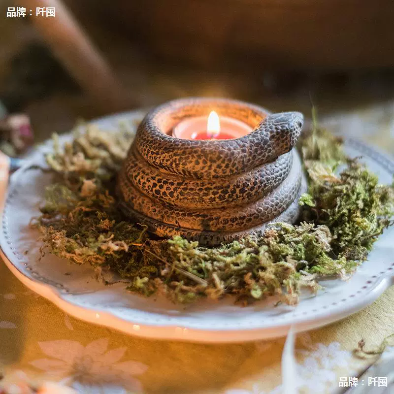 Обмотка маленькая змея украшение Подсвечник свеча чашка цветочное устройство альтернативное украшение подарок продуктовый сад народный бар креативное украшение