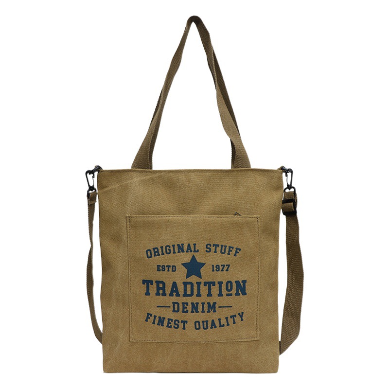 Comercio exterior engrosada bolsa de lona para hombres y mujeres misma gran capacidad estudiante retro bolso de escuela bolsa de hombro bolsa de mensajero