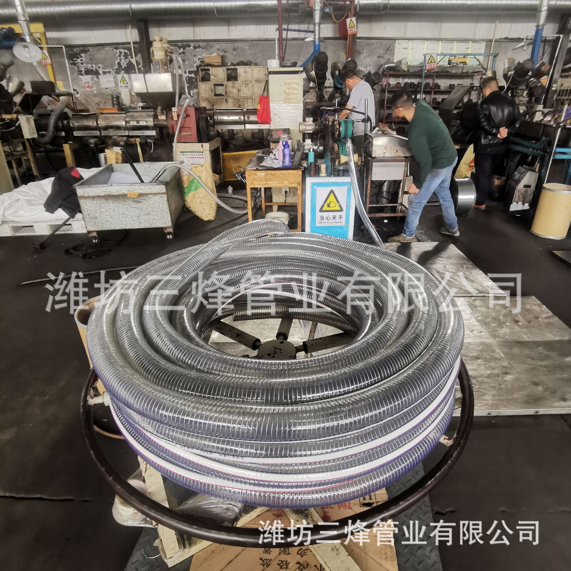 Manufacturer's transparent high-pressure spiral steel wire reinforced plastic hose, temperature resi