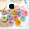 Plush hair ring candy -colored plush hair ring imitation rabbit hair rope soft girl double ponytail head rope white hairy hair accessories